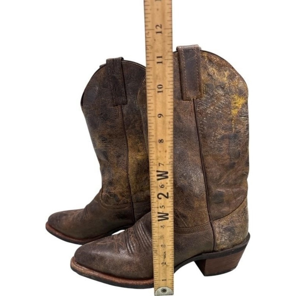 Cool West Womens Brown Distressed Leather Western Cowgirl Boots CW5292 Size 6.5M - Picture 6 of 8
